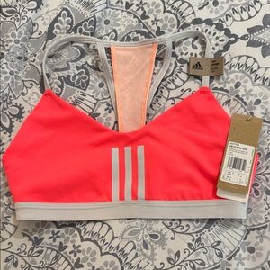 Adidas Coral and Gray Sports Bra NWT